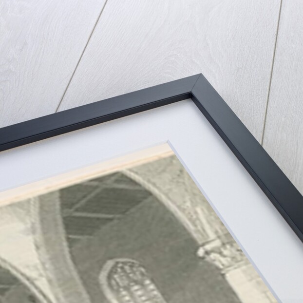 Interior of Trentham Church: woodcut engraving by School English