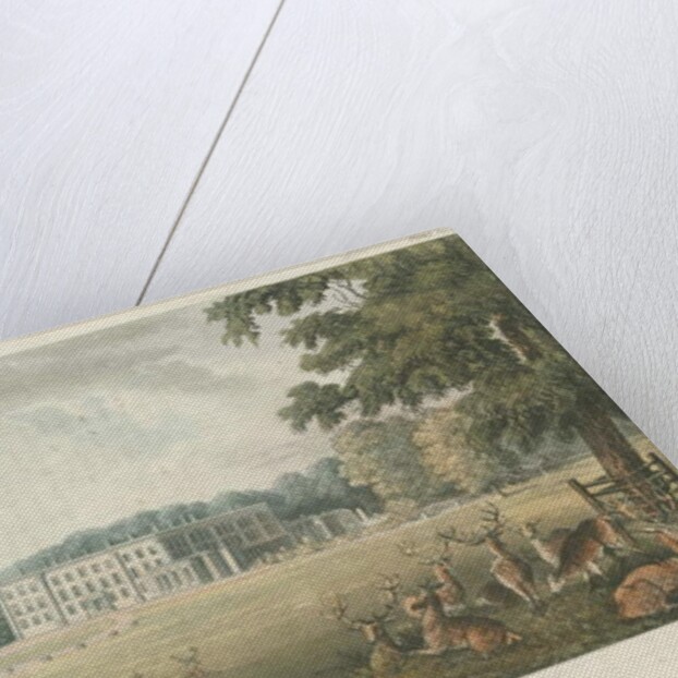 Trentham Hall: coloured lithograph, nd [c 1824] by John Gendall