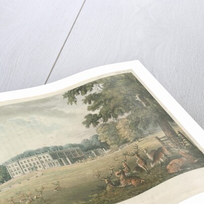 Trentham Hall: coloured lithograph, nd [c 1824] by John Gendall