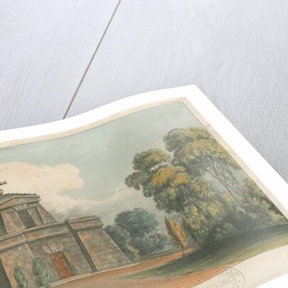 Trentham - The Mausoleum: coloured lithograph, nd [c 1824] by John Gendall