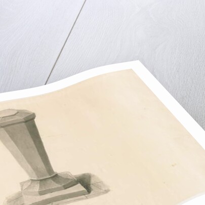 Font in Wetton Church by John Buckler