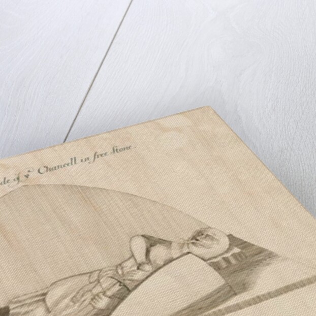 Swynnerton Church - Effigy: pen and ink drawing, nd [19th cent] by John Robert Fernyhough