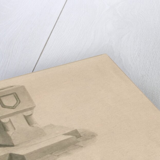 Font in Swynnerton Church by John Buckler