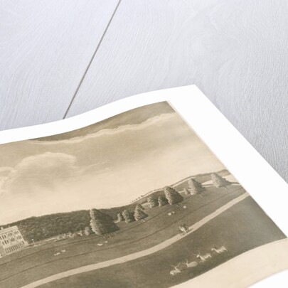 Trentham Hall: aquatint engraving by School English