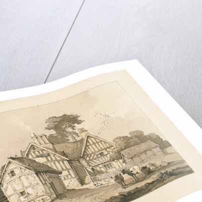 Whittington Hall: pen and wash drawing, 1838 by Thomas Peploe Wood