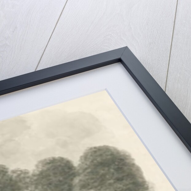 Trentham Hall - Bridge: sepia wash drawing, 1844 by John Buckler