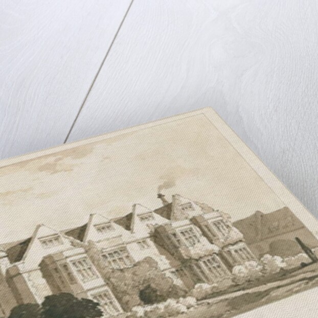 Whittington Hall: pen and wash drawing, 1836 by Thomas Peploe Wood