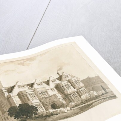 Whittington Hall: pen and wash drawing, 1836 by Thomas Peploe Wood