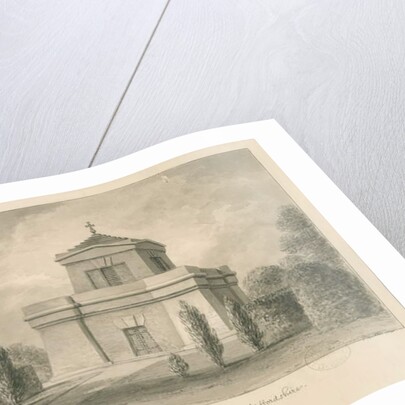 Trentham - The Mausoleum: sepia drawing, 1840 by John Buckler