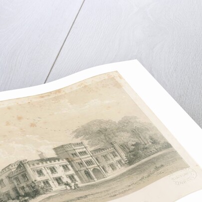 Wolseley Hall: steel engraving, nd [c 1830] by Louis Haghe