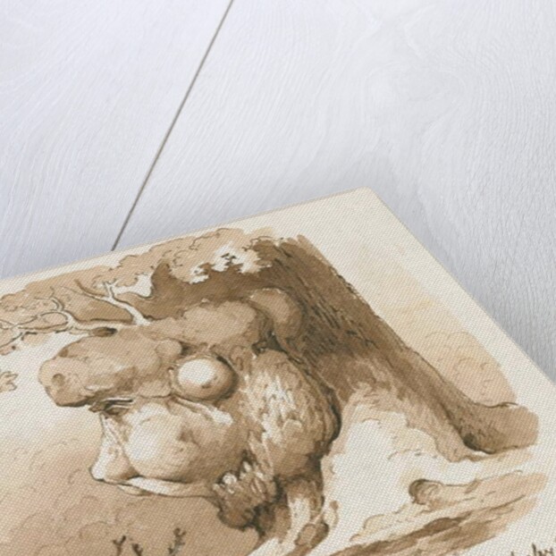 Wolseley Park - Knot on an Oak Tree: pen and sepia drawing, 1838 by Thomas Peploe Wood