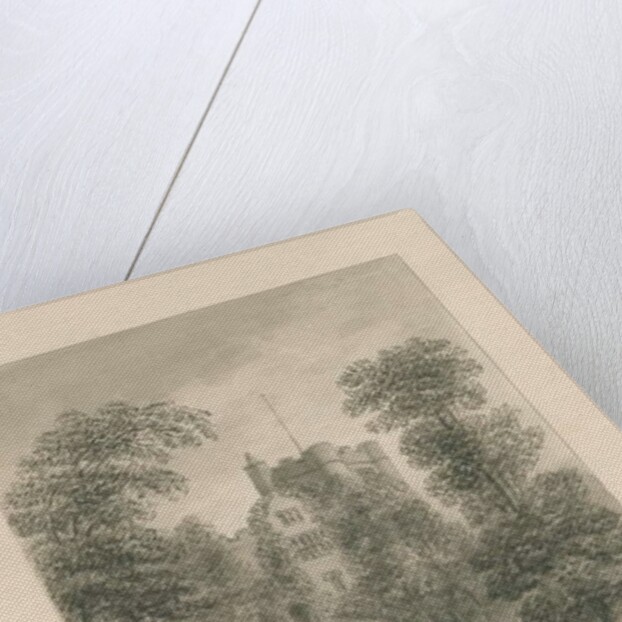 Tamworth Castle: sepia wash drawing, 1838 by John Buckler