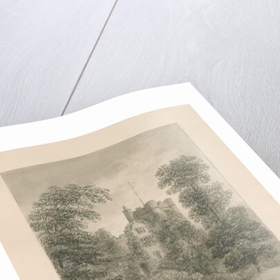 Tamworth Castle: sepia wash drawing, 1838 by John Buckler