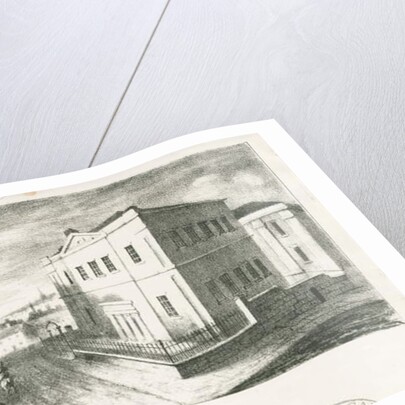 Wolstanton - 'Wesley Place, Tunstall': lithograph by School English