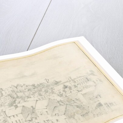 Tutbury - Town, Church and Castle: pencil drawing, nd [?19th cent] by School English