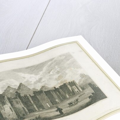 Tutbury Castle - Castle-Yard: engraving, nd [c 1830] by Frederick Calvert