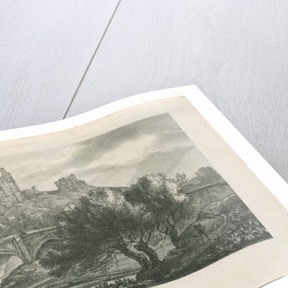 Tutbury Castle - South View: zincograph by William P Sherlock