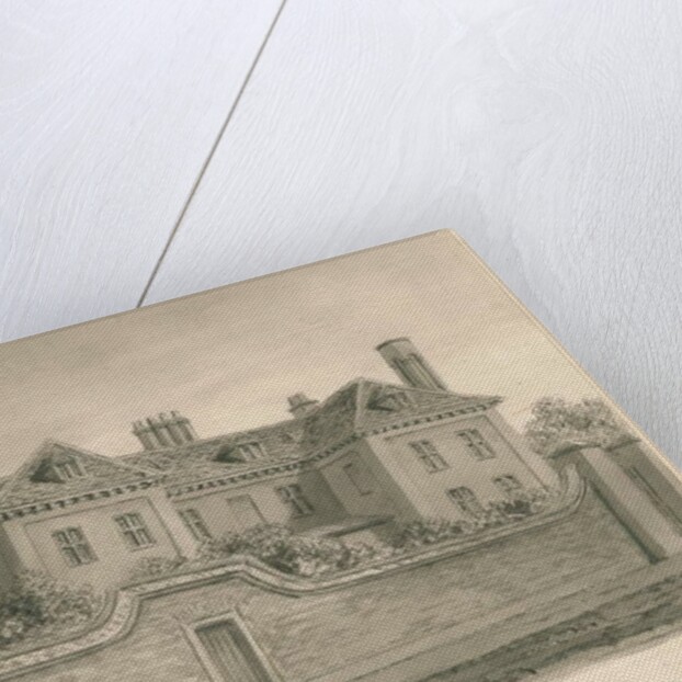 Wolverhampton - The Deanery House: sepia drawing, 1837 by John Buckler