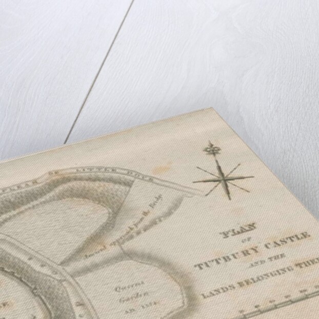 Tutbury Castle: Plan: engraving, nd [c 1832] by School English