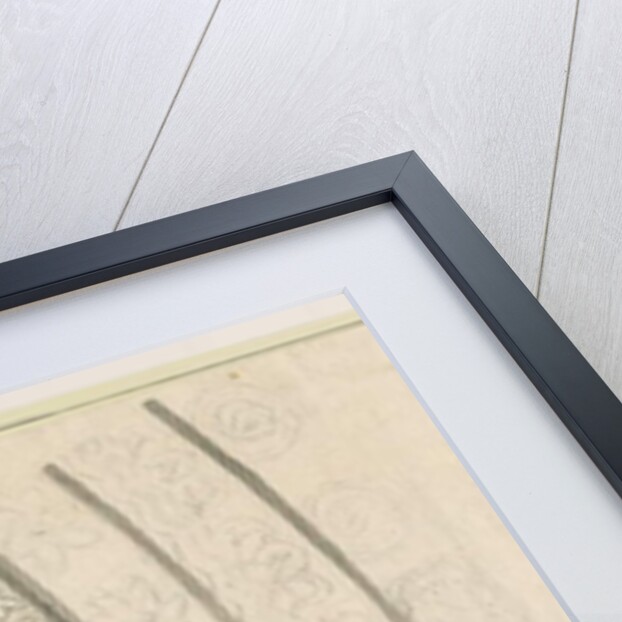 Tutbury Priory Church - West Doorway: pen and sepia drawing by Stebbing Shaw