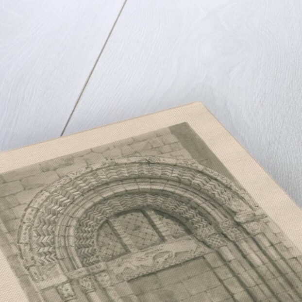 Tutbury Priory Church - South Doorway by John Chessell Buckler