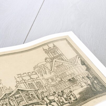 Wolverhampton - Market Place: etching by School English