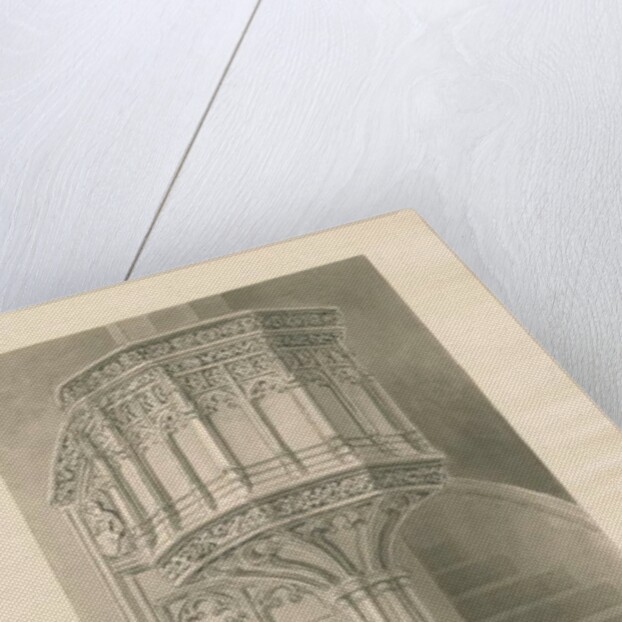 Wolverhampton - Stone Pulpit in St. Peter's Church by John Buckler