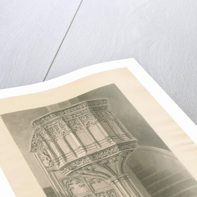 Wolverhampton - Stone Pulpit in St. Peter's Church by John Buckler