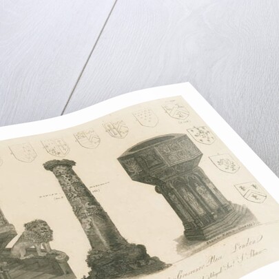 Wolverhampton - Pulpit, Pillar and Font in St. Peter's Church by Stebbing Shaw