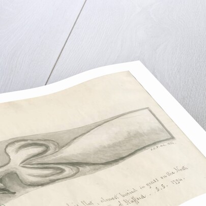 Tettenhall Church - Tomb lid: tracing, 1836 by Sarah Clifford Fernyhough