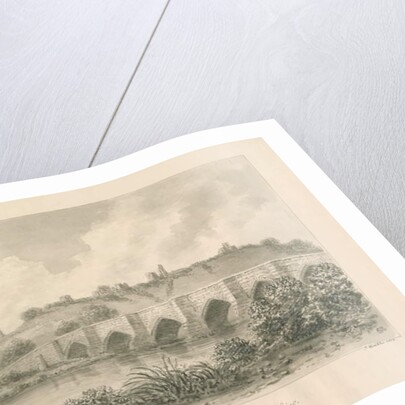 Tutbury Castle, Church and Bridge by John Buckler