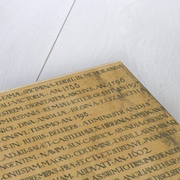 Wolverhampton - Latin epitaph of Admiral Richard Leveson in St. Peter's Church by School English