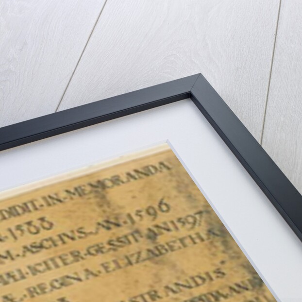 Wolverhampton - Latin epitaph of Admiral Richard Leveson in St. Peter's Church by School English