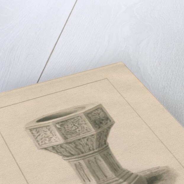 Font in Tettenhall Church by John Buckler