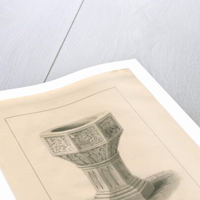 Font in Tettenhall Church by John Buckler