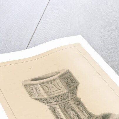 Wolverhampton - Font in St. Peter's Church by John Buckler