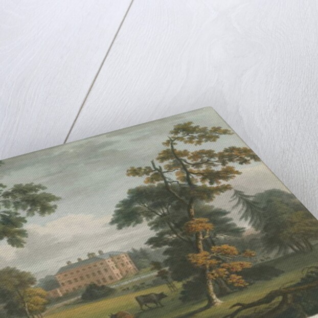 Teddesley Hall: coloured aquatint engraving by School English