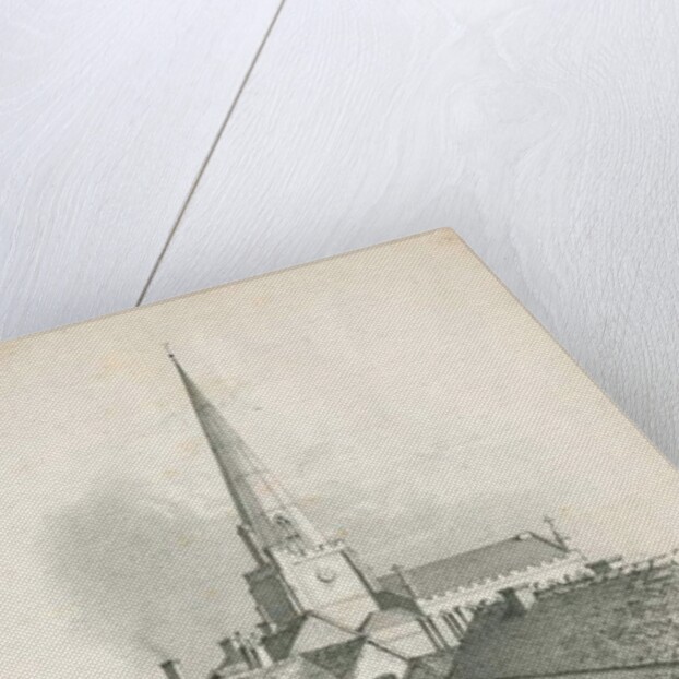 Uttoxeter Church - lithograph, 1838 by School English