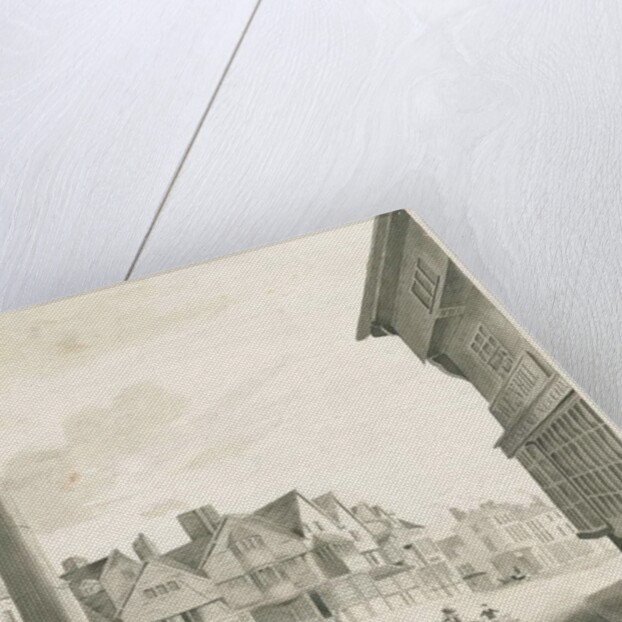 Wolverhampton - Market Place: sepia drawing, nd [mid 19th cent] by Robert Noyes