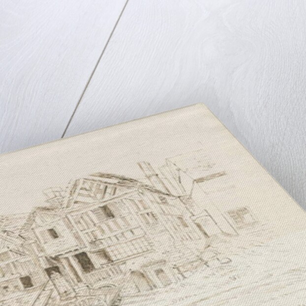 Uttoxeter Town - Ale Warehouse: pen and ink drawing, nd [?mid 19th cent] by John Robert Fernyhough