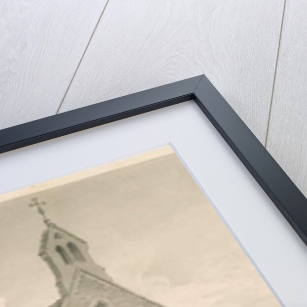 Uttoxeter Town - New Catholic Chapel: sepia drawing, 1839 by John Buckler