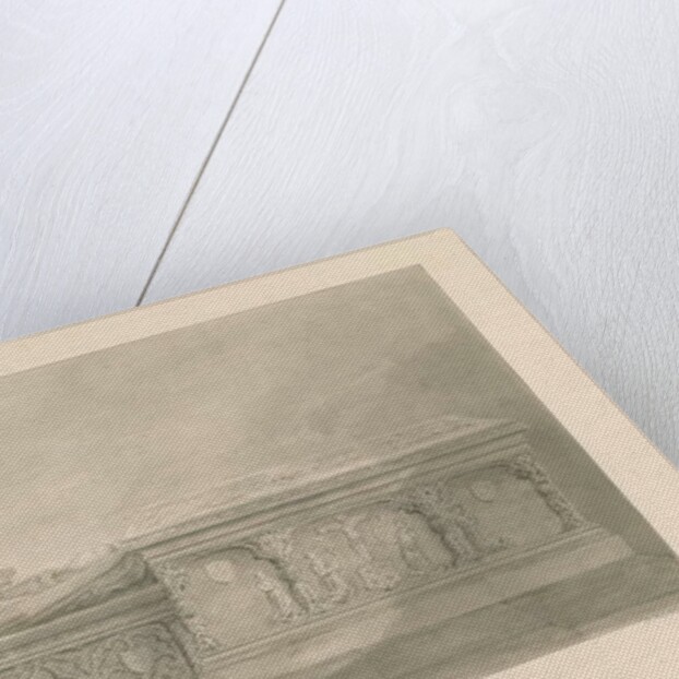 Uttoxeter Church - Tombs of Thomas Kinnersley and of a woman: sepia wash drawing, 1839 by John Buckler