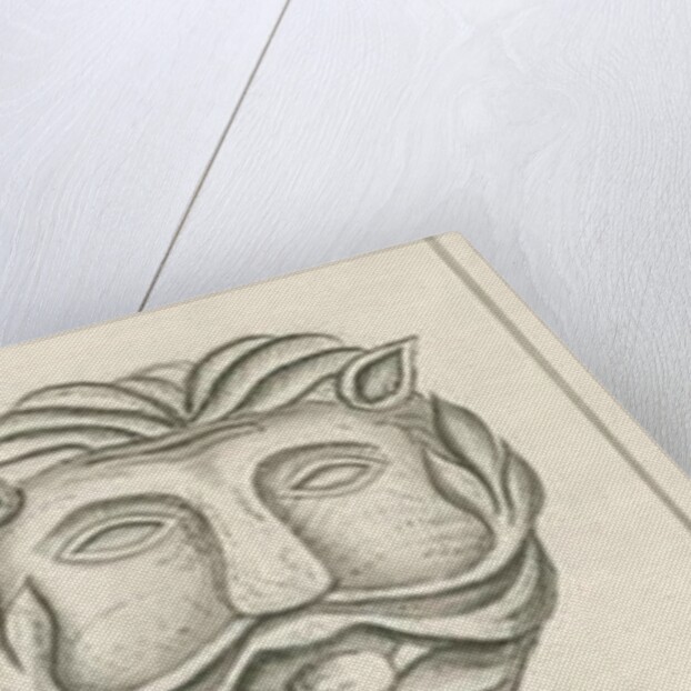 Uttoxeter Church - Carved Head: pen and wash drawing, nd [?mid 19th cent] by John Robert Fernyhough