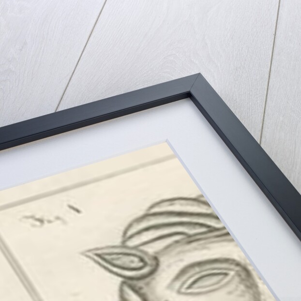 Uttoxeter Church - Carved Head: pen and wash drawing, nd [?mid 19th cent] by John Robert Fernyhough