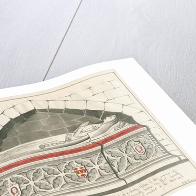 Uttoxeter Church - Tomb of Lady Abbess of Kynnersley Family: pen and wash drawing, nd [mid 19th cent] by John Robert Fernyhough