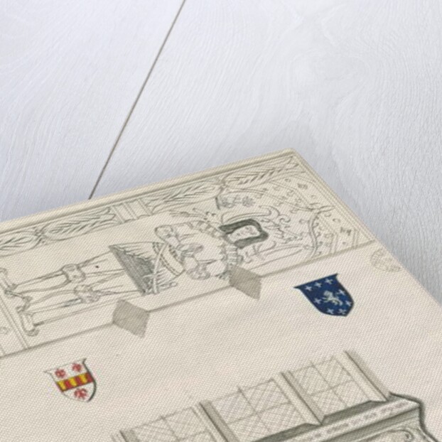 Uttoxeter Church - Monument of Kinnersley Family: pen and wash drawing by John Robert Fernyhough