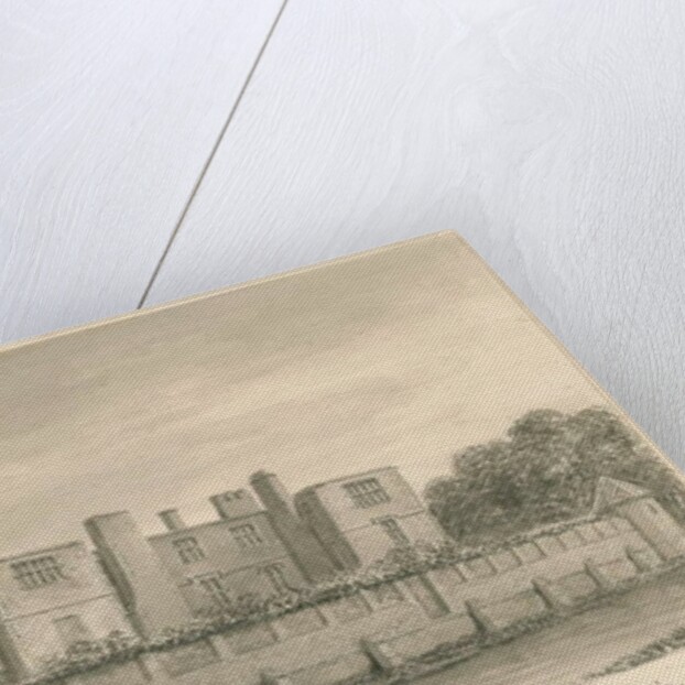 Wolverhampton - The Old Hall: sepia drawing, 1837 by John Buckler