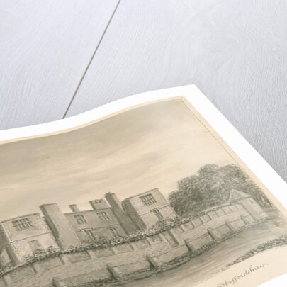 Wolverhampton - The Old Hall: sepia drawing, 1837 by John Buckler