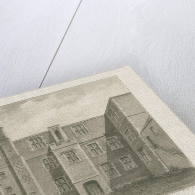 Wolverhampton - The Old Hall: sepia drawing, 1845 by John Buckler