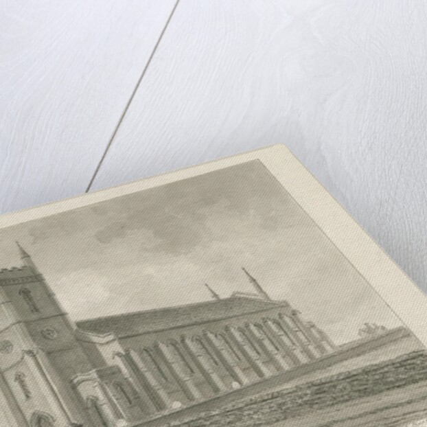 Walsall Church ['New']: sepia drawing, 1845 by John Buckler